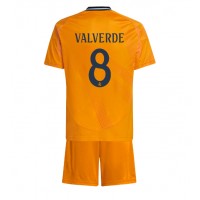 Camiseta Real Madrid Federico Valverde #8 Segunda Equipación Replica 2024-25 para niños mangas cortas (+ Pantalones cortos)